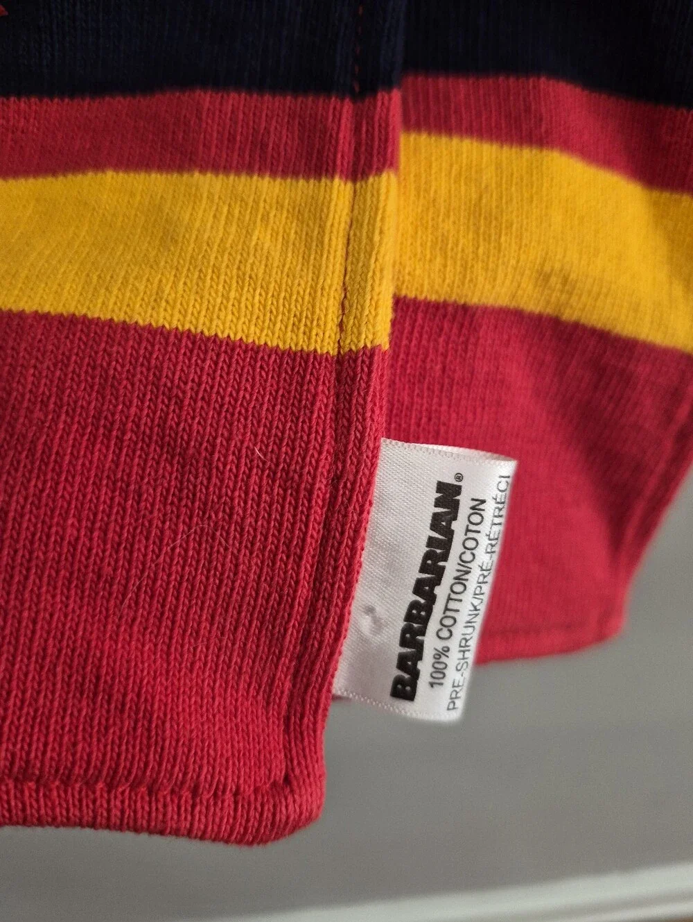 Queen's University Alum Rugby Striped Scarf Embroidered